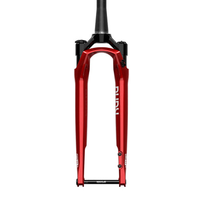RockShox, Rudy Ultimate XPLR A2, Suspension Fork, 700C, Solo Air, 40mm, 1-1/8''-1.5'', 12x100mm TA, Rake: 45mm, Red
