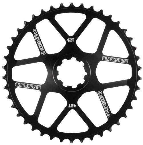 New ReCOGnition!
Great addition to your 1x drive train, with just the swap of one cog to your existing 10 speed cogset. Increases range to your drive train without breaking the bank. Pair this with a BLACKSPIRE Snaggletooth WP ring up front and your ready to ride.

CNC'd 7075 T-6
45T for XT M8000 & XTR M9020 now available
Comes with spacer and longer B&rsquo;tension screw
For use with 10 & 11speed drivetrains
Anodized w/Laser etched Graphics

Sizes Available: 40T and 42T for Shimano and SRAM