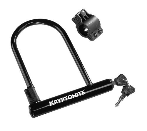 12mm hardened steel shackle resist hand tools
Reinforced collar over keyway for increased protection
High security disc-style cylinder
Includes click style transportation bracket
High security Bent Foot&trade; design for ease of use
Protective vinyl covering
Key Safe Program